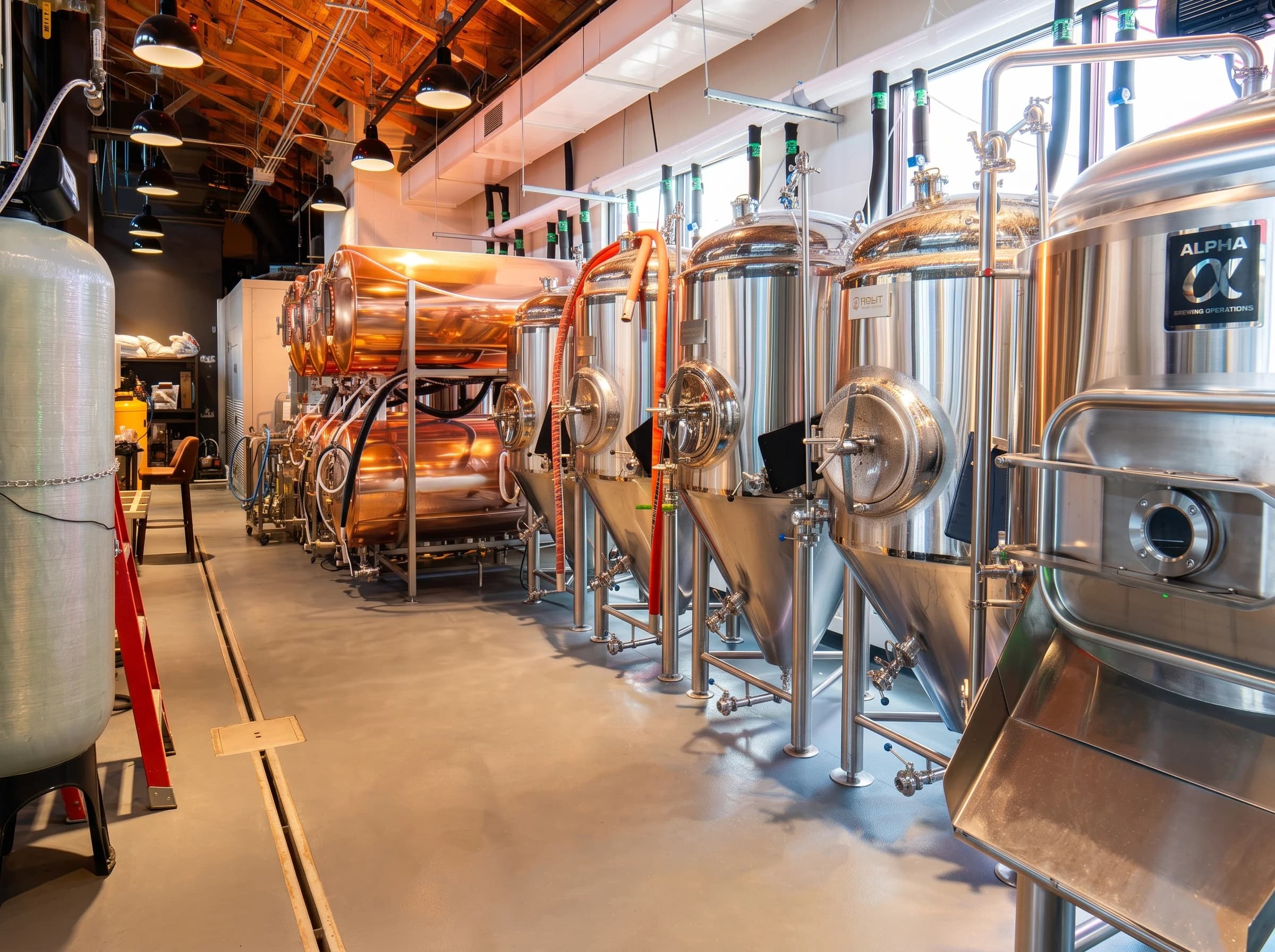 Inside the YAVA brewhouse