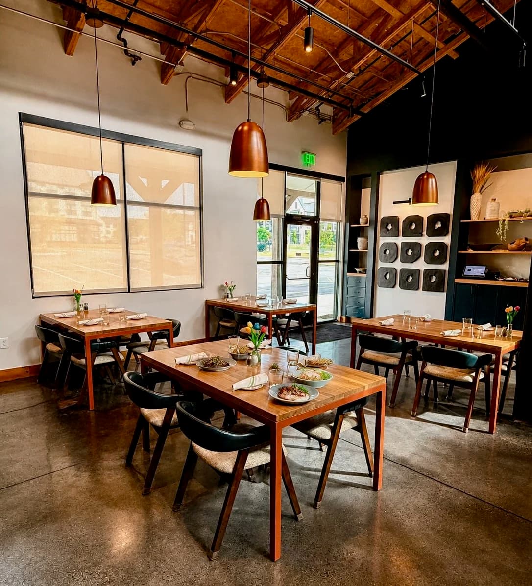 Chef's Tables overlooking the open kitchen