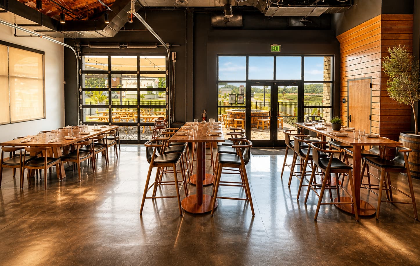 The Social Bar standing-style setup